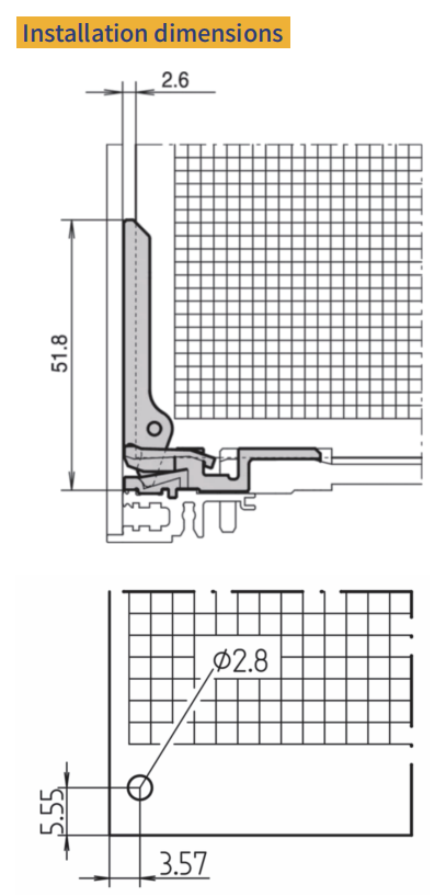 C-type handle combination component