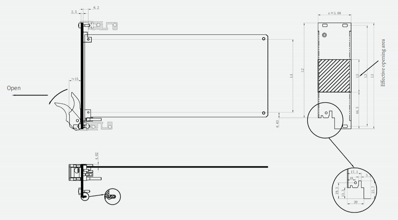 Type T Series Handle Panel Component